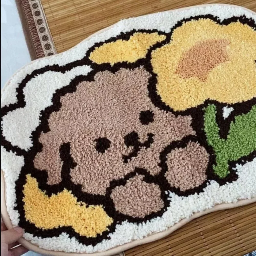 Sheepskin doormat